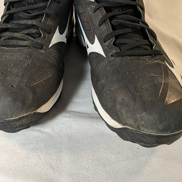 Mizuno 9 Spike Adv. Franchise 8 Mid CIC 1016 Mens US 11.5 Cleats Black White - Picture 7 of 12